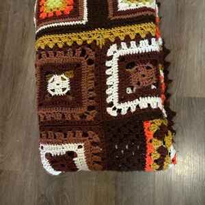 Vintage Colorful Crochet Blanket